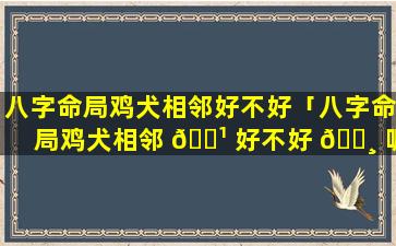 八字命局鸡犬相邻好不好「八字命局鸡犬相邻 🌹 好不好 🌸 呢」